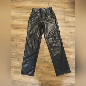 H&M Divided Black Faux Leather Pants